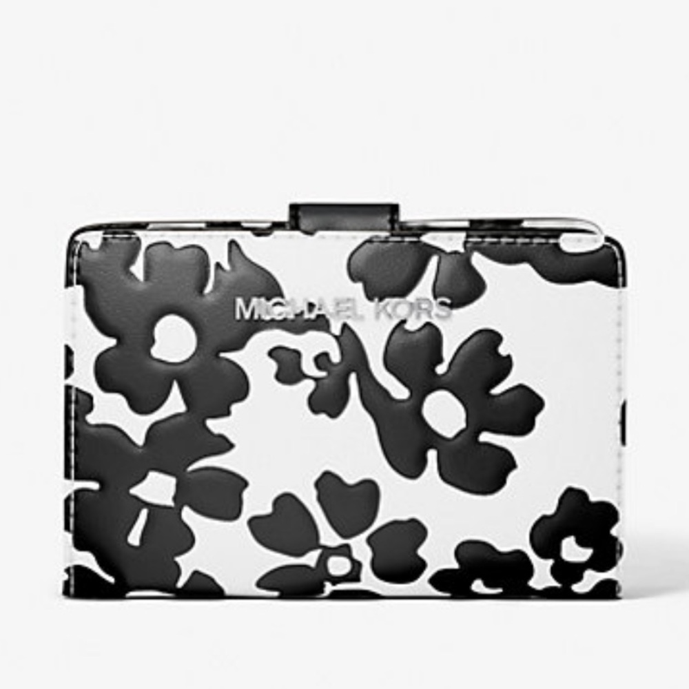 Michael Kors Jet Set Medium Floral Print Bi-Fold Wallet
Black 
NWT - Picture 13 of 16